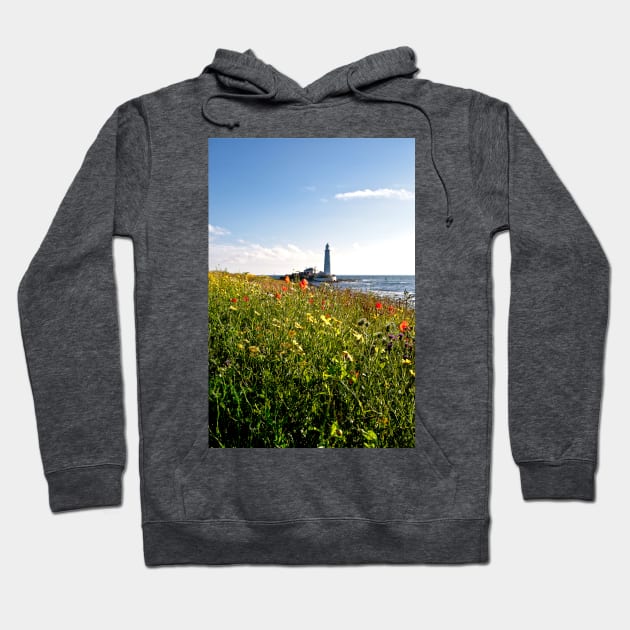 Wild Flowers at St Mary's Island Hoodie by Violaman